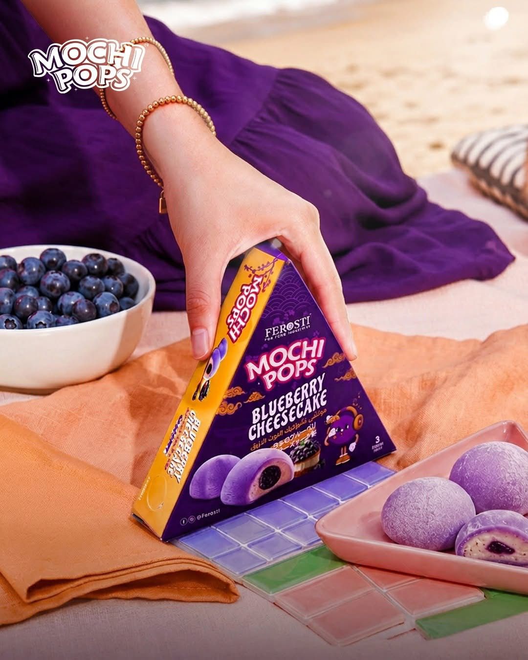 Ferosti Mochi Pops — Blueberry Cheesecake