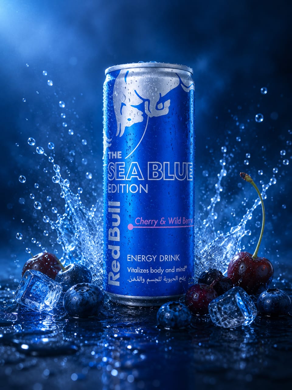 Red Bull The Sea Blue Edition — Cherry & Wild Berry
